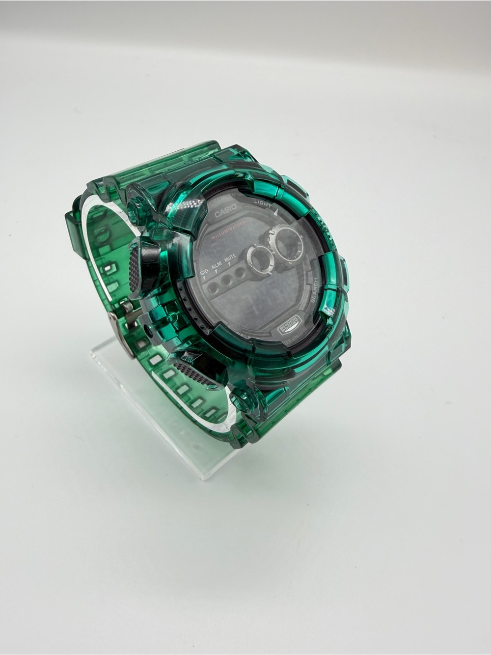 Casio Transparent (Skeleton/Jelly) Green Custom Built Digital Sport Watch
